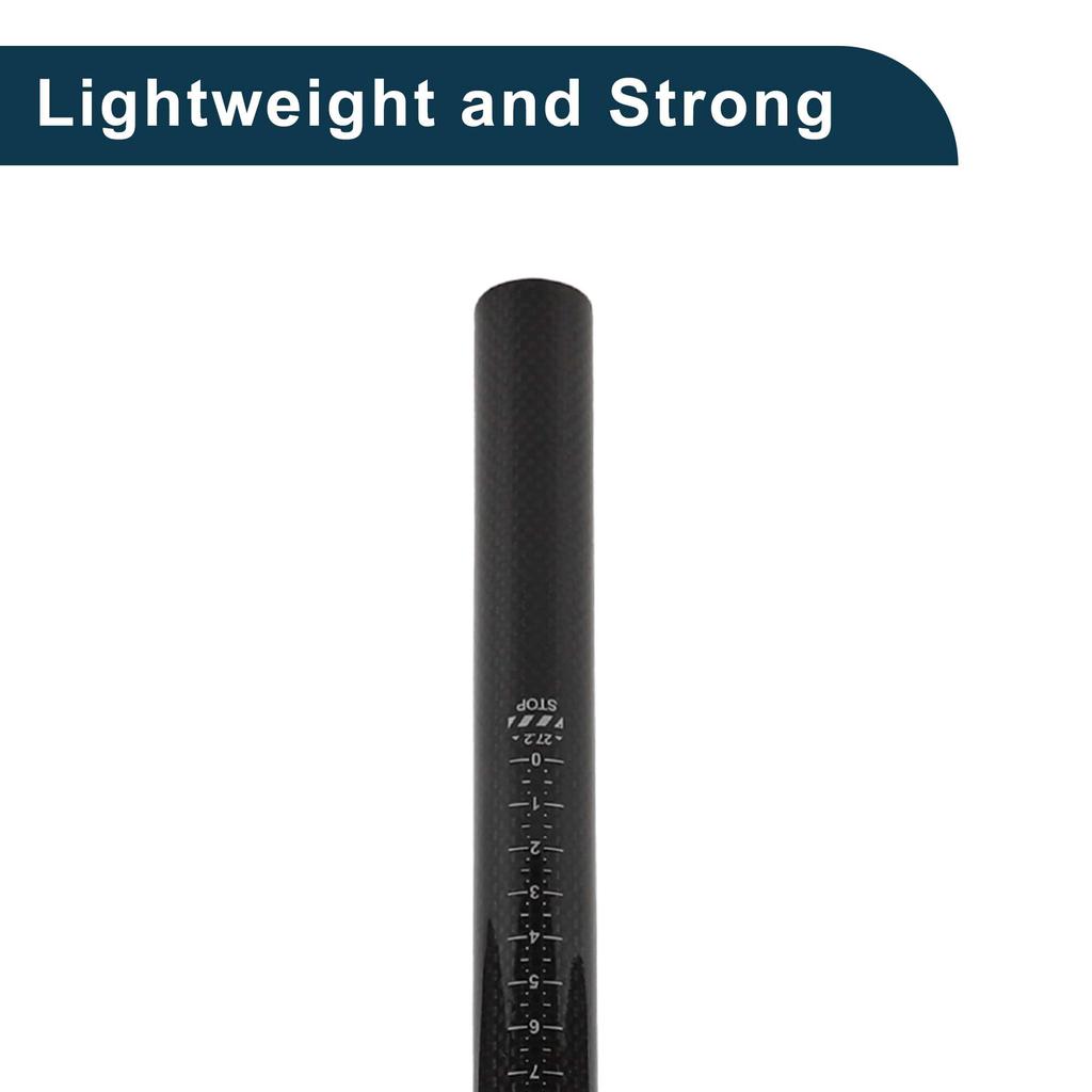 TUCKBOLD Carbon Fiber Bicycle Seatpost, Shock Absorbing, Gloss Black, 27.2x450mm, 1 Piece