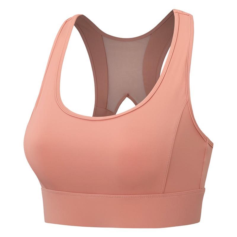Plus Size Hollow Out Beautiful Back High Shockproof Sports Bra For Women Running Fitness