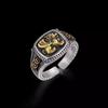 Men's Retro Sterling Silver Pixiu Middle Finger Ring - Perfect for Matching Outfits