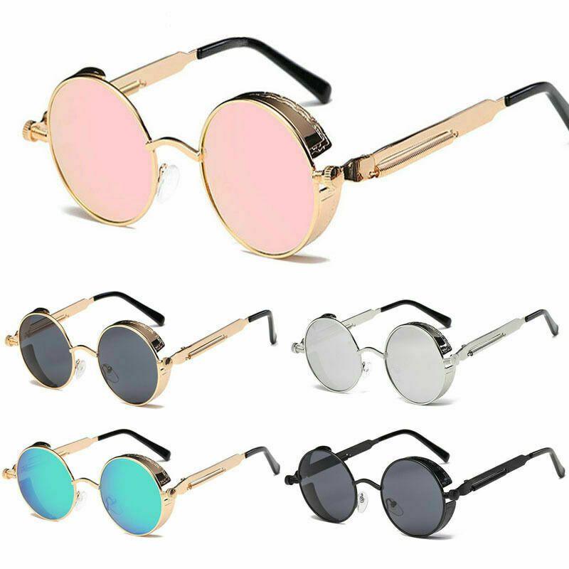 Retro Pilot Eyewear With Oversized Round Lenses And Superior Uv Protection