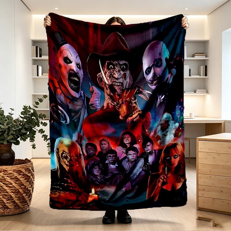 Friday the 13th Print Blanket - Soft & Comfortable, for Bedroom, Travel, Sofa, Home Decoration - Birthday Christmas Gift for Friend