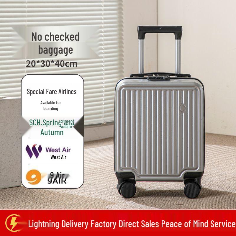 Spring Airlines 14-Zoll Leichter Handgepäckkoffer mit Universalrollen & Zahlenschloss - 20x30x40CM