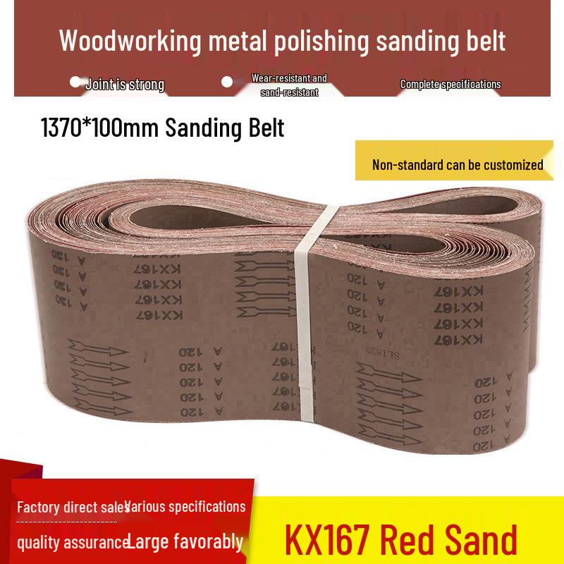 1370x100 Sanding Belt for Woodworking, Metal Grinding, and Polishing Machine