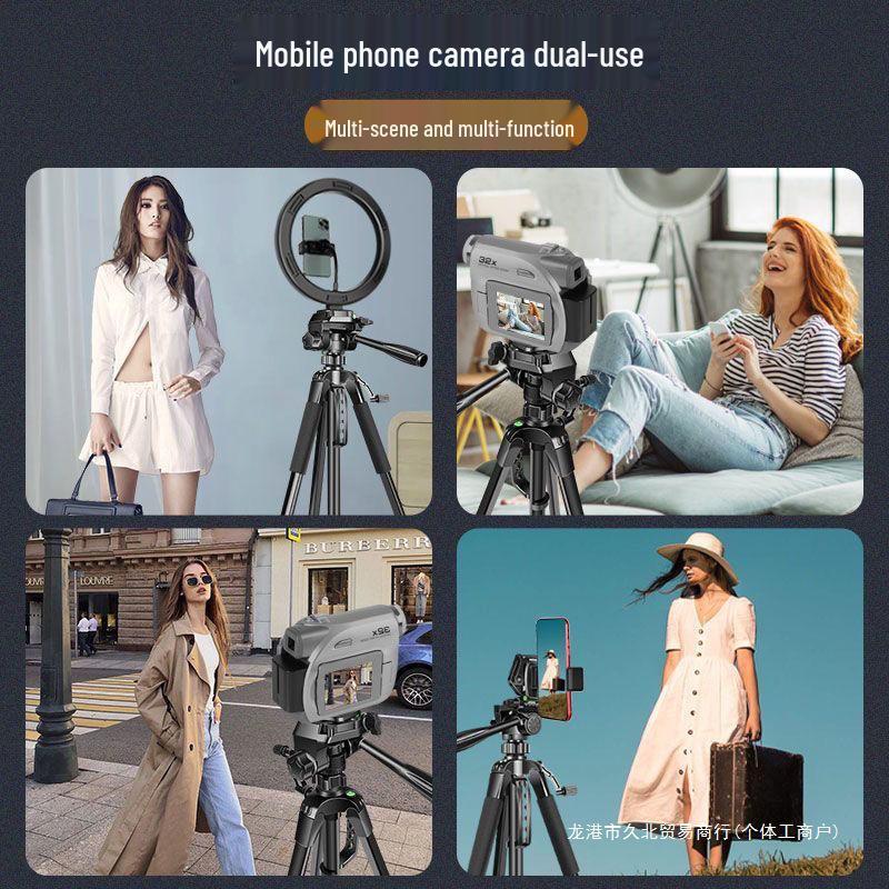 Universal SLR Camera & Phone Tripod with Stabilizer for Photography & Streaming