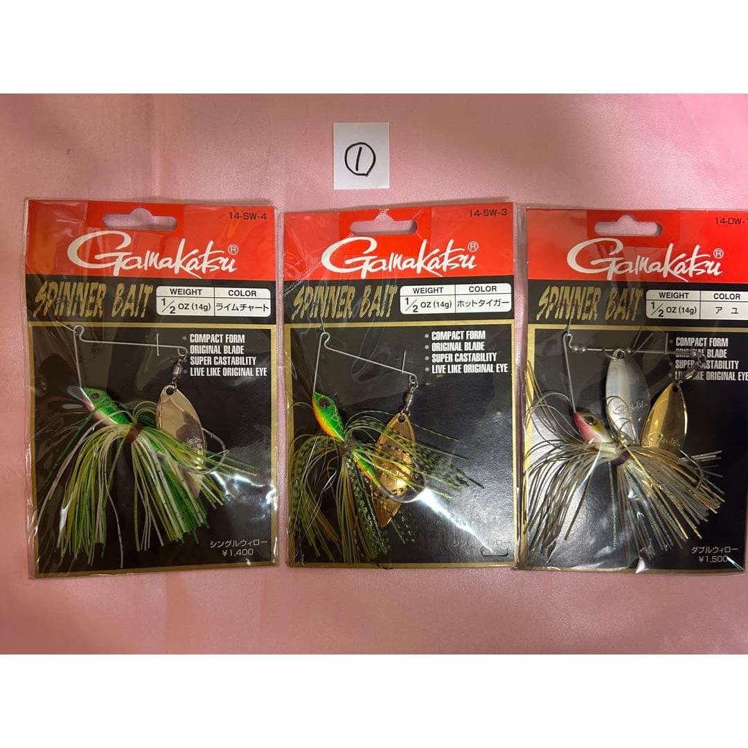 Used Gamakatsu spinnerbait 1/2 oz 14g set of 3