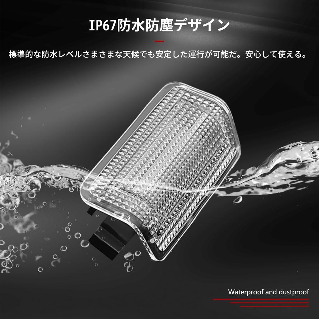 SAGVE LED Car Courtesy Lamps for Toyota Lexus Prius and Prius PHV Welcome Genuine Vehicle Inspection Includes Japanese Instruction Set of 2