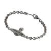 Brățară cu lanț Mini Bas Relief Lanț clasic cu relief Saturn Brățară pentru bărbați Gunmetal 6102019602S108S108