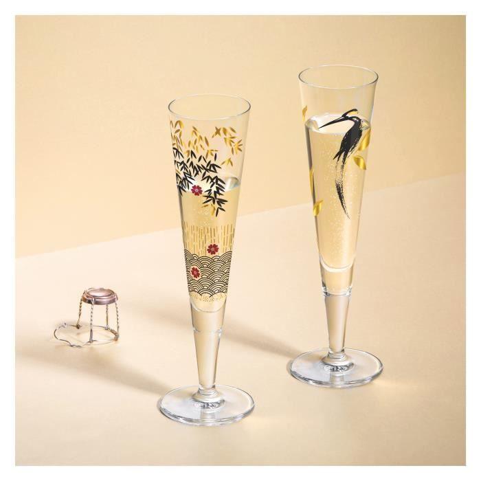 Verre À Champagne - RITZENHOFF - GOLD NIGHT - Andrea Arnolt - 205 Ml - Verre En Cristal