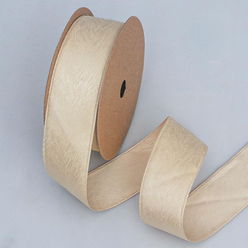 Decorative Romantic and Cozy Solid Color Matte Herringbone Twill Patterned Ribbon Handmade Diy Bow Tie Hair Collar Hat Gift Box Decorative Ribbon