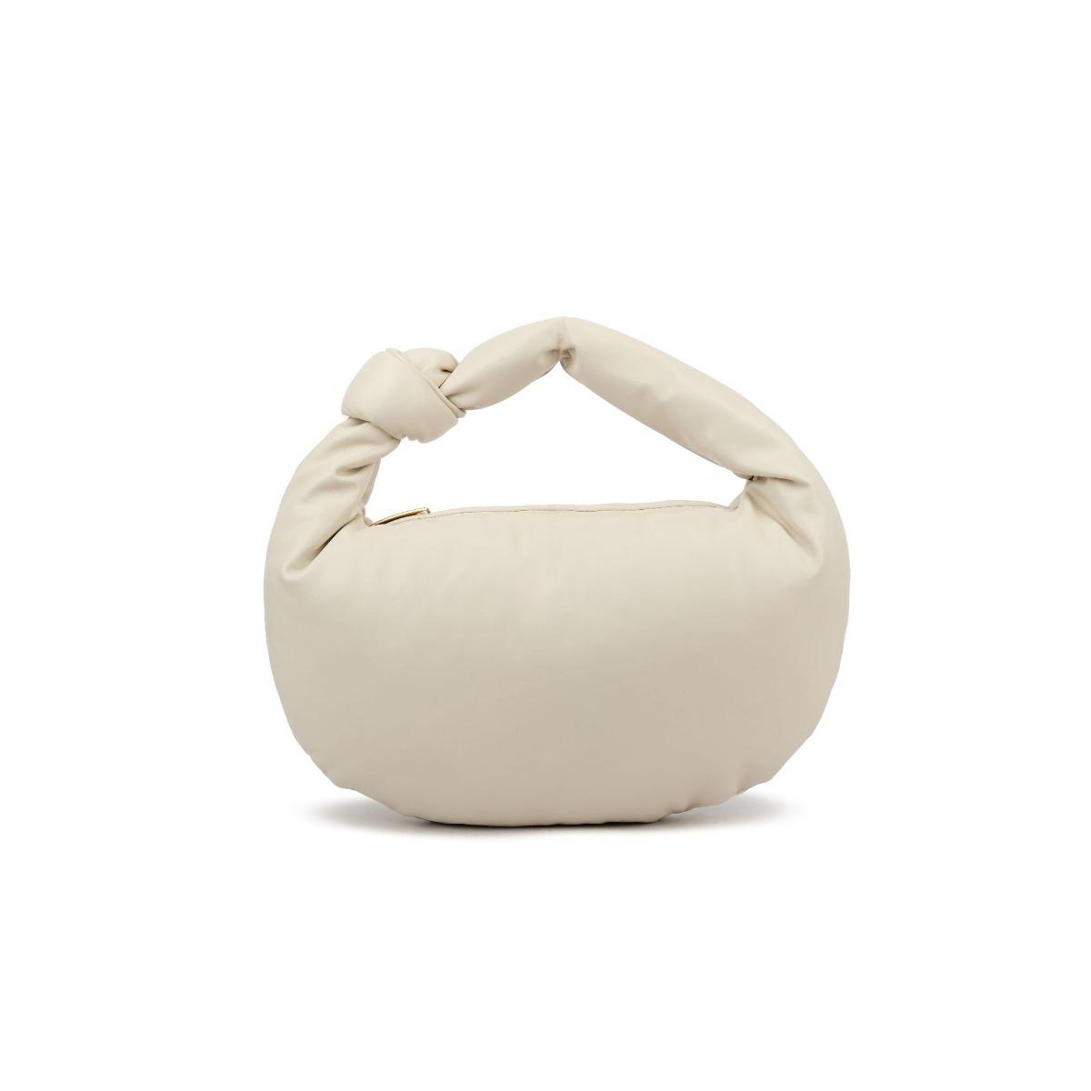 

Portable pleated cloud bag women s autumn new large down bag knotted croissant bag large capacity shoulder armpit bag бежевый