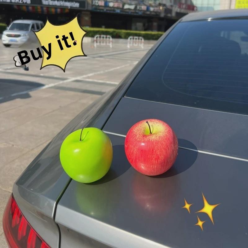 Simulation Apple Fruit Car Ornaments Car Center Console Safety Ornaments Interior and Exterior Christmas Ornaments