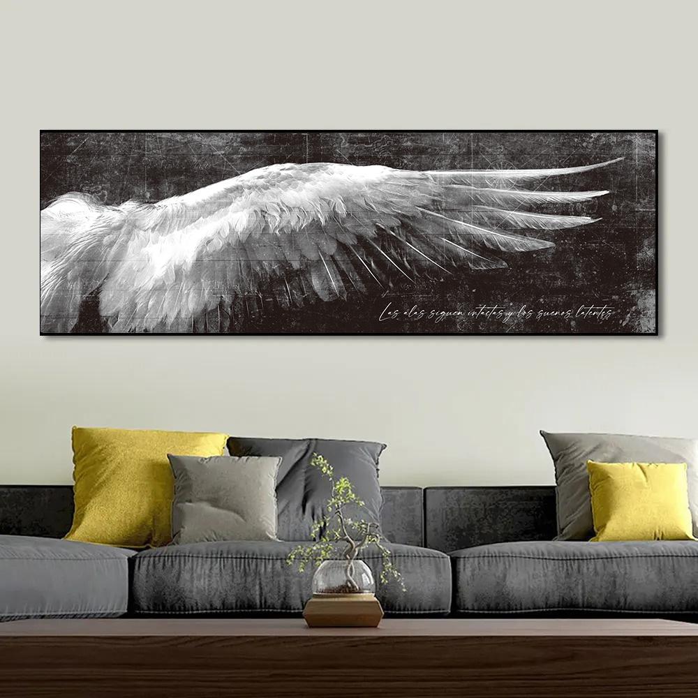 Nordic Decorative Angel Wings Vintage Wall Art Canvas Painting Wing Picture Poster And Print for Living Room Bedroom Decor