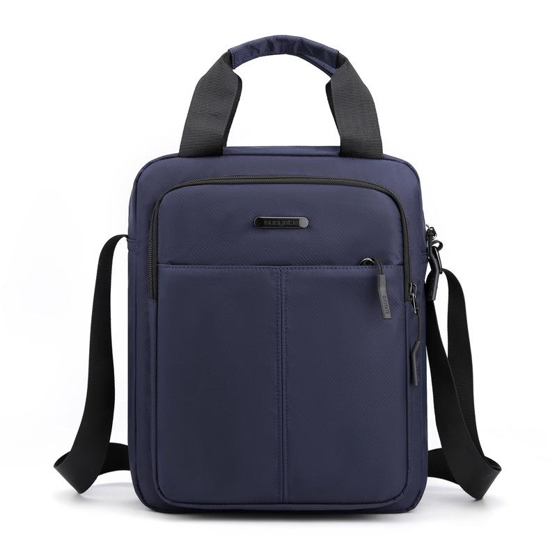 Herren-Einfarbiger Polyester-Crossbody-Rucksack – Große Kapazität, Lässiges Business-Vertikales Design