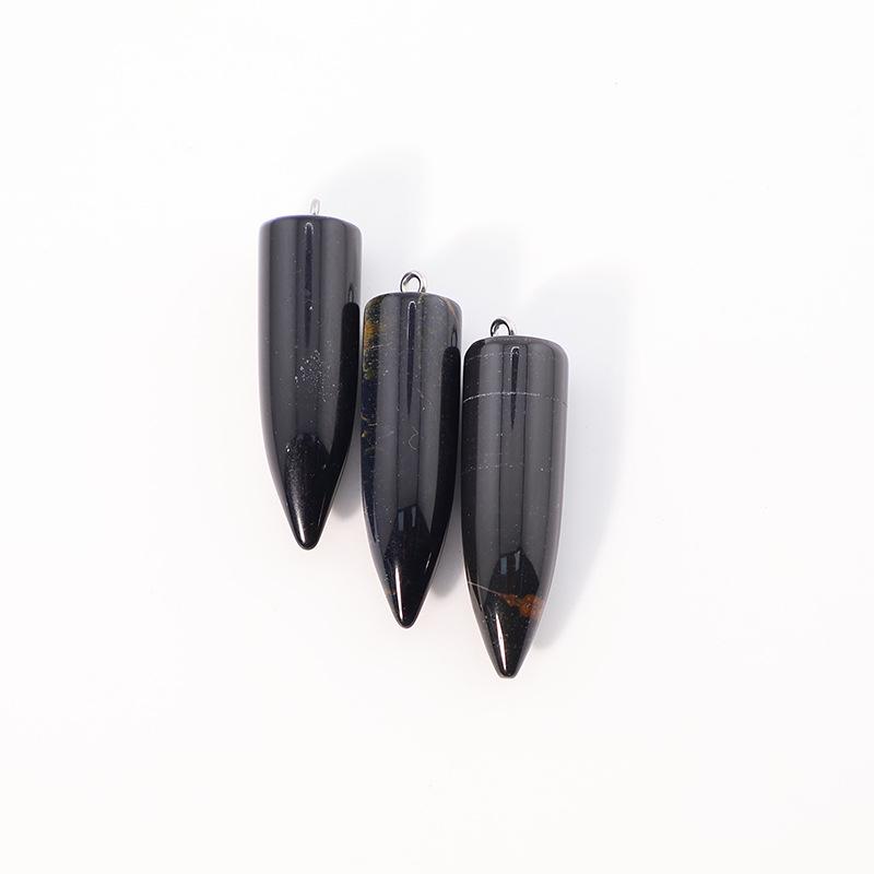 Crystal Agate Bullet Necklace Pendant & Keychain Accessory