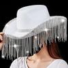 Carnival Rhinestone Cowboy Hat with Heart Sunglasses+Kerchief Set for Wedding