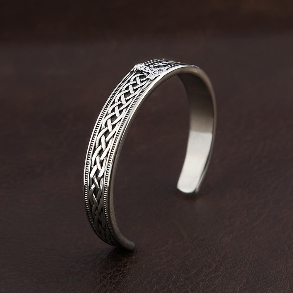 Vintage Stainless Steel Thor's Hammer Bracelet Fashion Handmade Nordic Rune Bangles for Men Women Amulet Jewelry Gifts Wholesale