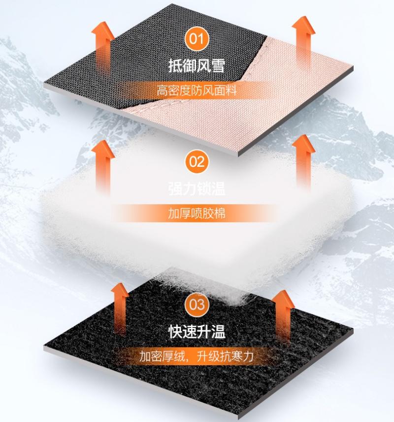 Ski Gloves Waterproof Touch Screen Plus Velvet Thickened Outdoor Riding Electric Vehicle Windproof and Cold Warm Gloves