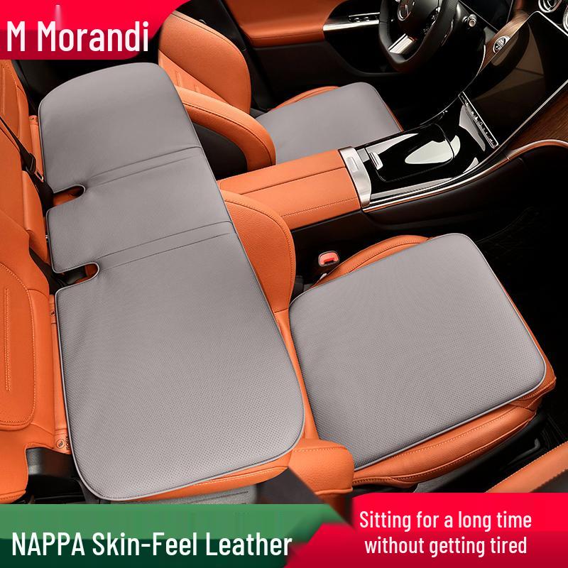 Morandi Nappa Leather All-Season Car Seat Cushion for Mercedes-Benz E-Class/C-Class/GLC/GLB/GLE