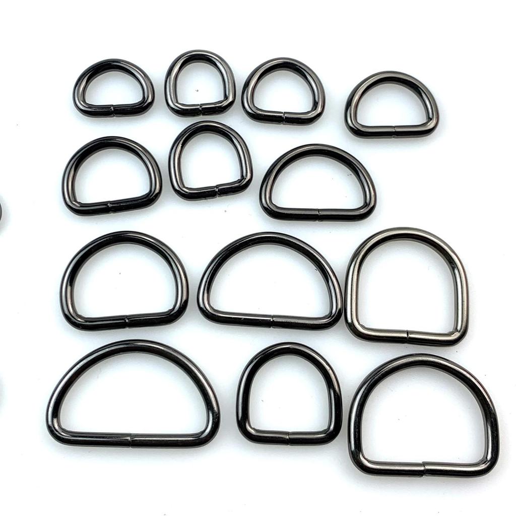 3.8mm Thick D-Ring Buckle Hardware for Bag Straps and Side Hooks