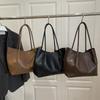 Spring new bag women's fashion soft leather versatile commuter tote bag large capacity shoulder armpit bag