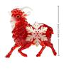 1Pcs Auspicious Red Gold Design 2D Acrylic Chinese Zodiac Goat Hanging Ornament For Spring Festival New Year Home Decoration