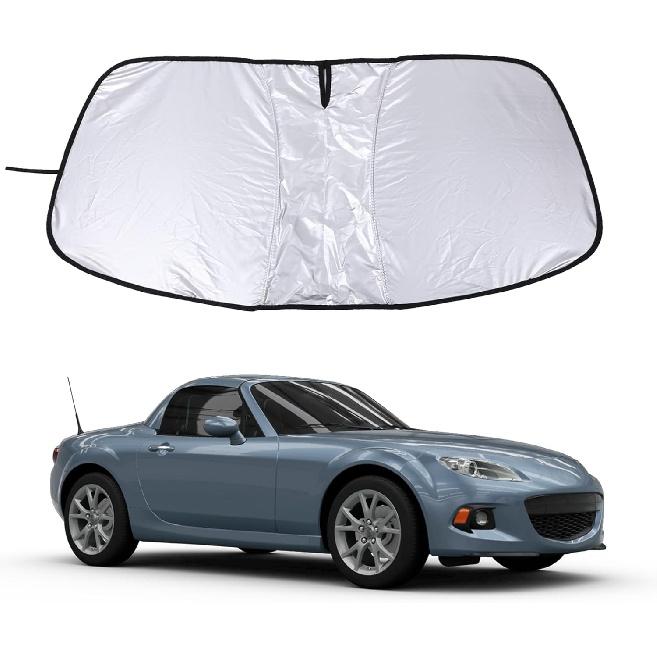 

Front Windshield Sunshade for Mazda MX-5 Miata 2009-2015, Front Window Sun Shade, Foldable Reflective Sun Visor, Screen Shield Cover UV Blocker белый
