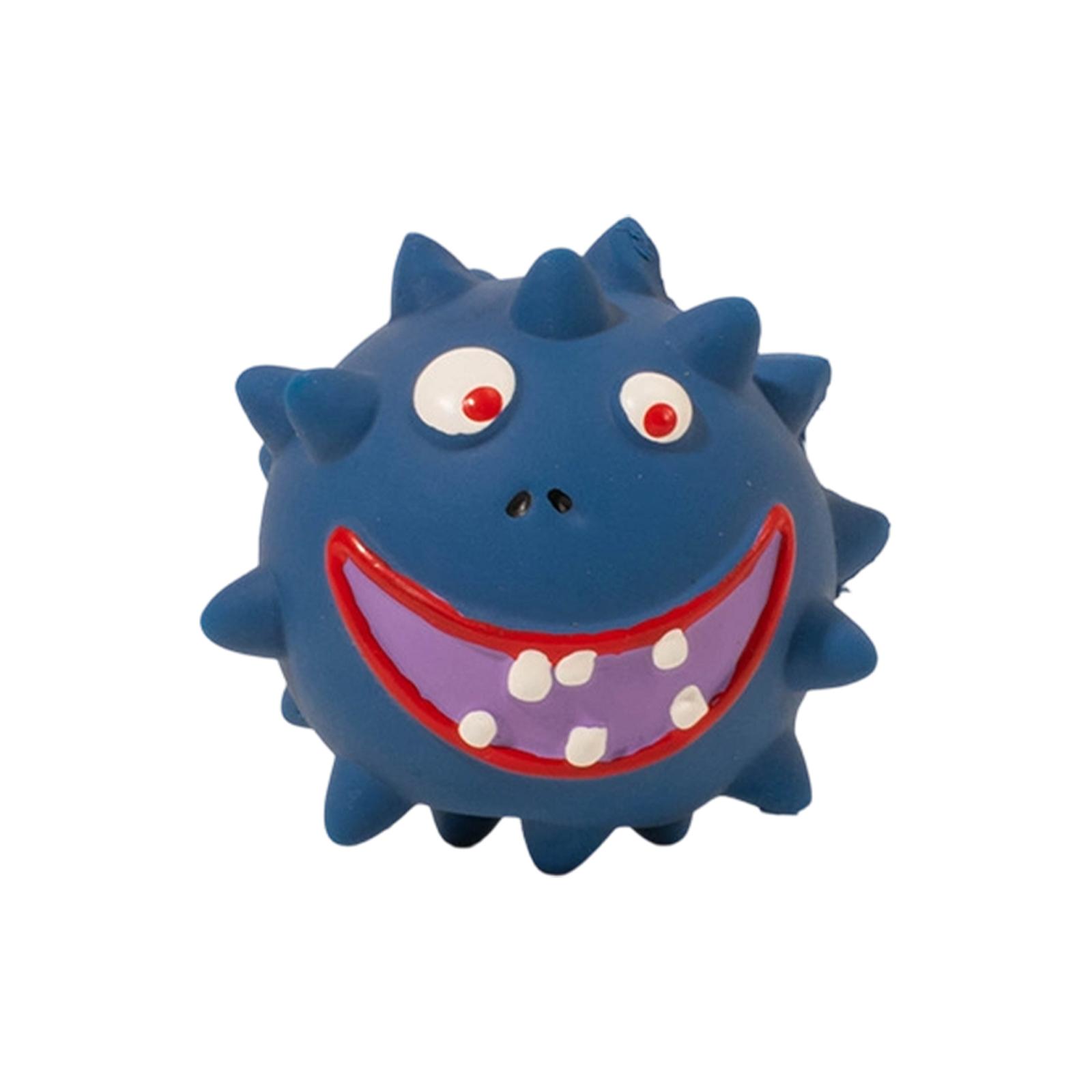 

Latex Squeaky Spiky Ball Dog Toy With Funny Expressions – Interactive Chew Toy For Small To Medium Dogs, Teeth Cleaning & Boredom Relief One Size синий