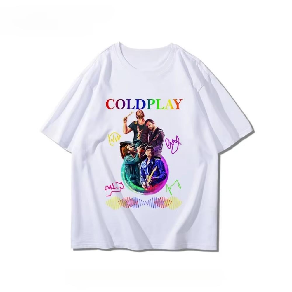 Coldplay Short Sleeve Boys & Girls Summer London Alternative Rock Boys & Girls Printed Casual Graphic  T-shirt