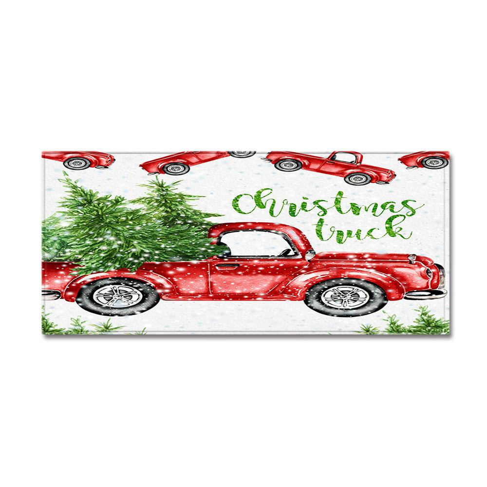 Christmas Household Bathroom Absorbent Non-Slip Mat Living Room Kitchen Sand Carpet Doormat Long Floor Mat