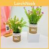 Small Fabric Flower Pot Decor With Faux Greenery For Restaurant And Hotel Ambiance