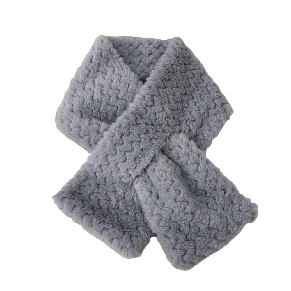 Soft Cross Scarf Thickened Winter Scarves Elegant Knitted Neckerchief  Outdoor