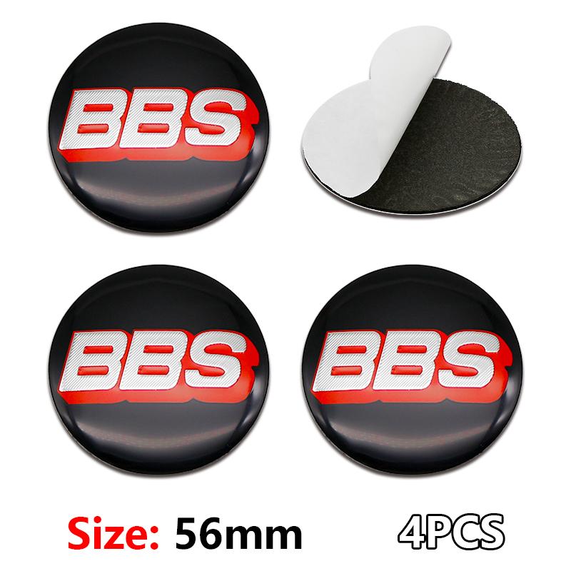 4 Stück 56+60mm Auto Radnabenabdeckung Aufkleber Felgenabdeckung Emblem Abzeichen modifiziertes Fahrzeuglabel Aufkleber Für bbs Reifenmittel Aufkleber
