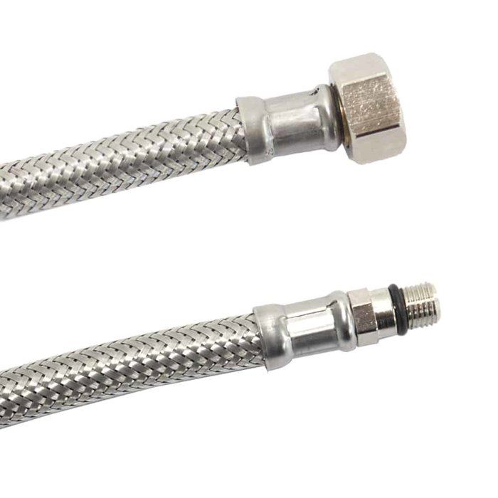 Flexible Inox Sanitaire DN8 M10 3/8" 1000mm DVGW Eau Potable