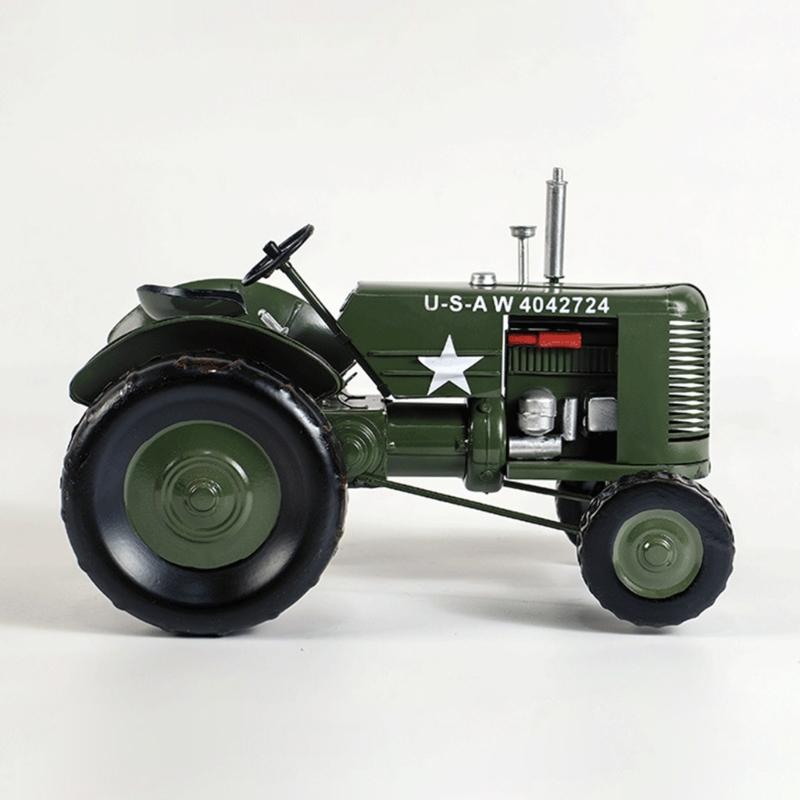 Metal Antique Vintages Car Model Handcrafted Collections Collectible Vehicle for Bar Home Decors Farm Tractor Models