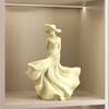 Whispering Breeze Lady Art Figurine - Sophisticated Resin Ornament for Modern Home Accent