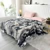 Gradient Bubble Fleece Throw Blanket Cozy Soft Plush Multipurpose Nap Blanket for Bedroom Sofa Faux Rabbit Fur Travel Blankets