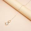 Elegant Geometric Cut Crystal Necklace With Adjustable Chain Length Feature Versatile Daily Jewelry Piece