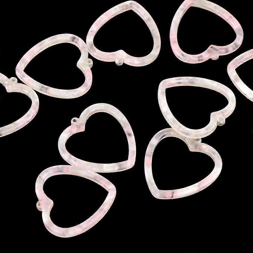 7x10pcs Acrylic Hollow Sweet Heart Charms Pendants For DIY Jewelry  Color #8