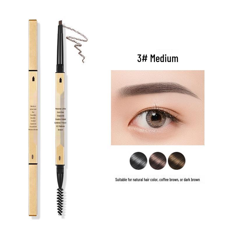 Ultra-Fine 3D Smudge-Proof Double-Ended Eyebrow Pencil with Triangle Tip