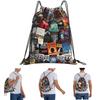 Stephen King Book Covers, Horror Bookworm Backpacks Casual Drawstring Bags Sundries Bag Book Bags for Travel School