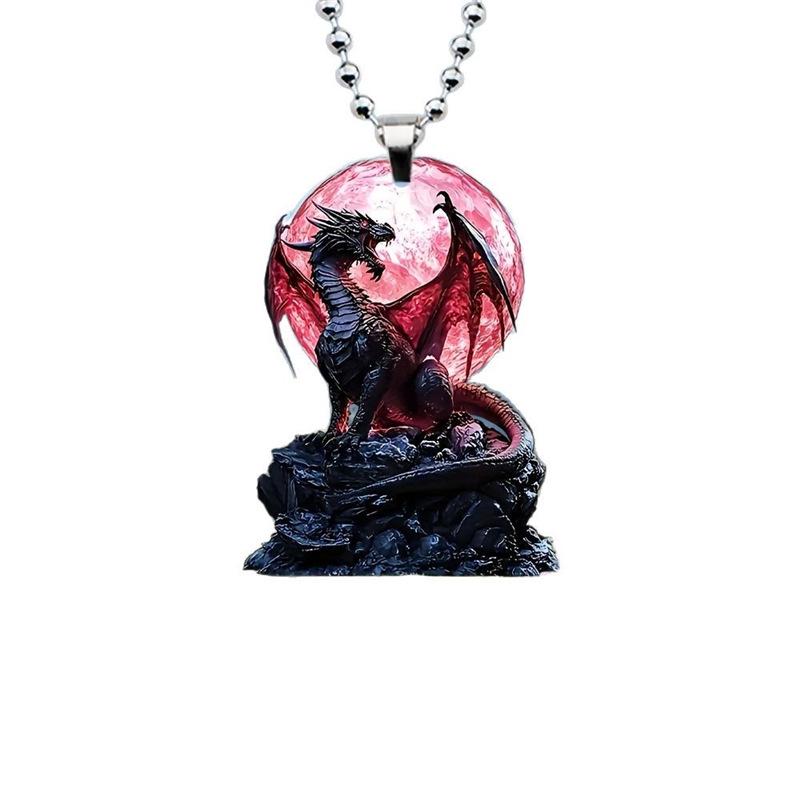 Acrylic Black Dragon Car & Home Pendant