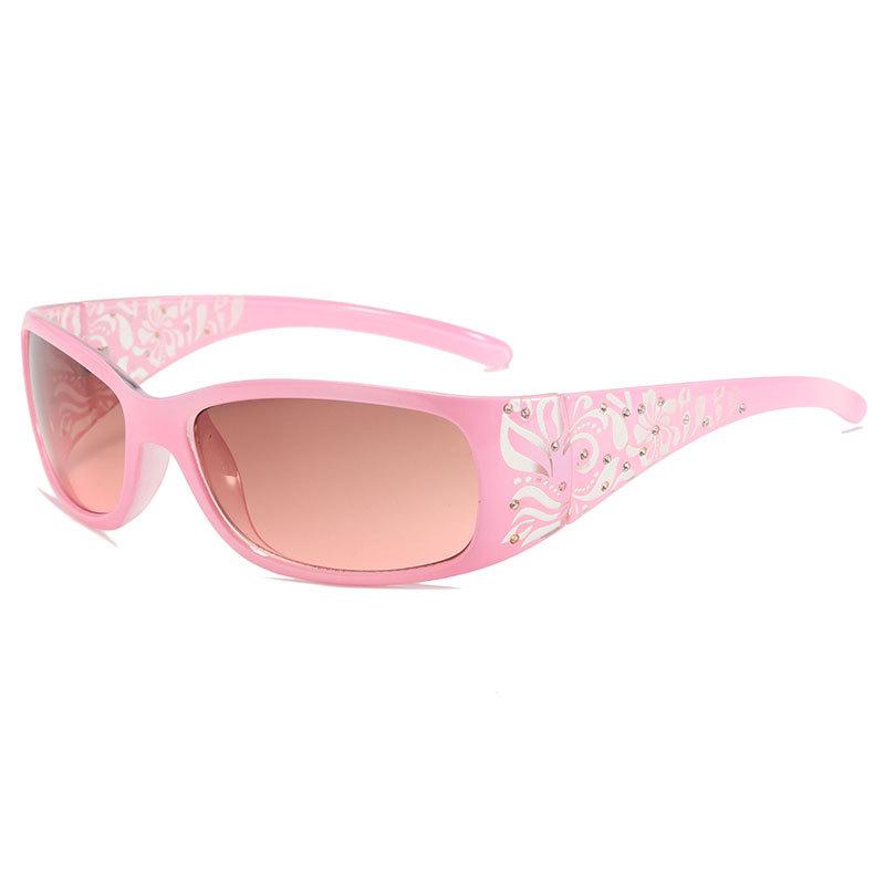 Women's Trendy Laser-Inlaid Diamond Sunglasses - Anti-UV Fashion Glasses