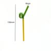 1PCS Color Straw Durable Functional Heat Resistance Glass Pipette Non-toxic Decorative Smooth Personality Straw Party Straws