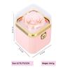 Fashion Cute Flip Necklace Box Romantic Dustproof Rotating Rose Box Automatic Plastic Necklace Storage Case Birthday
