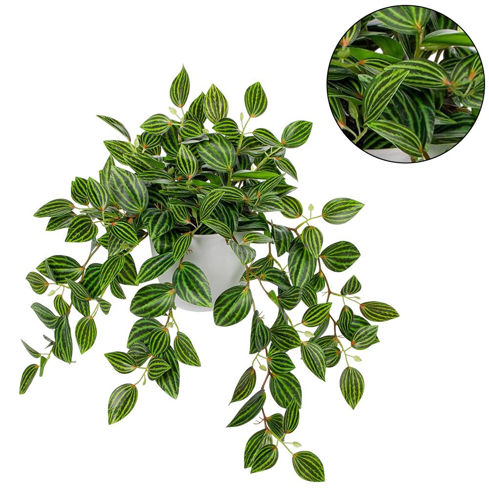 Piante Finte da Appendere con Vaso per Casa Ufficio Verde Artificiale Decorativo Plastica Leggera Non Richiede Acqua
