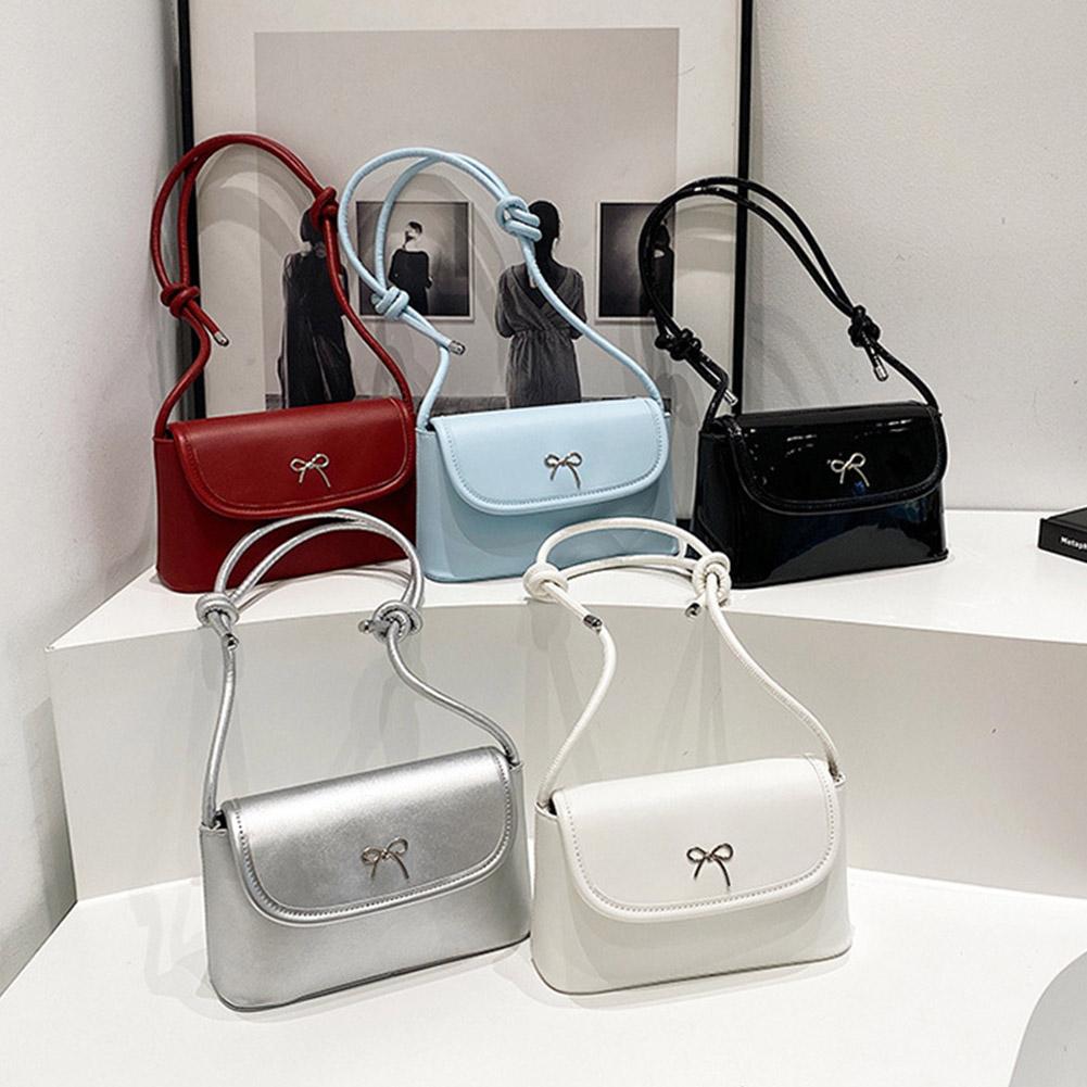 Fashionable Ladies' Beautiful Bags PU Leather Handbag Sweet Cute Leather Bags Casual Commuter Female Underarm Handbags