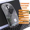 Transparent Wireless Mouse Dual Mode Bluetooth-Compatible Rechargeable Mouse Noiseless Cordless Computer Mice For Pc Laptop