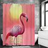 Sunset Sunrise Flamingo Shower Curtain, Bathroom Decorative Shower Curtain, Waterproof Shower Curtain with Hooks