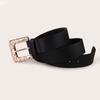 Art Nouveau Belt With Oversized Buckle And Textured Pattern For Fashion Enthusiasts