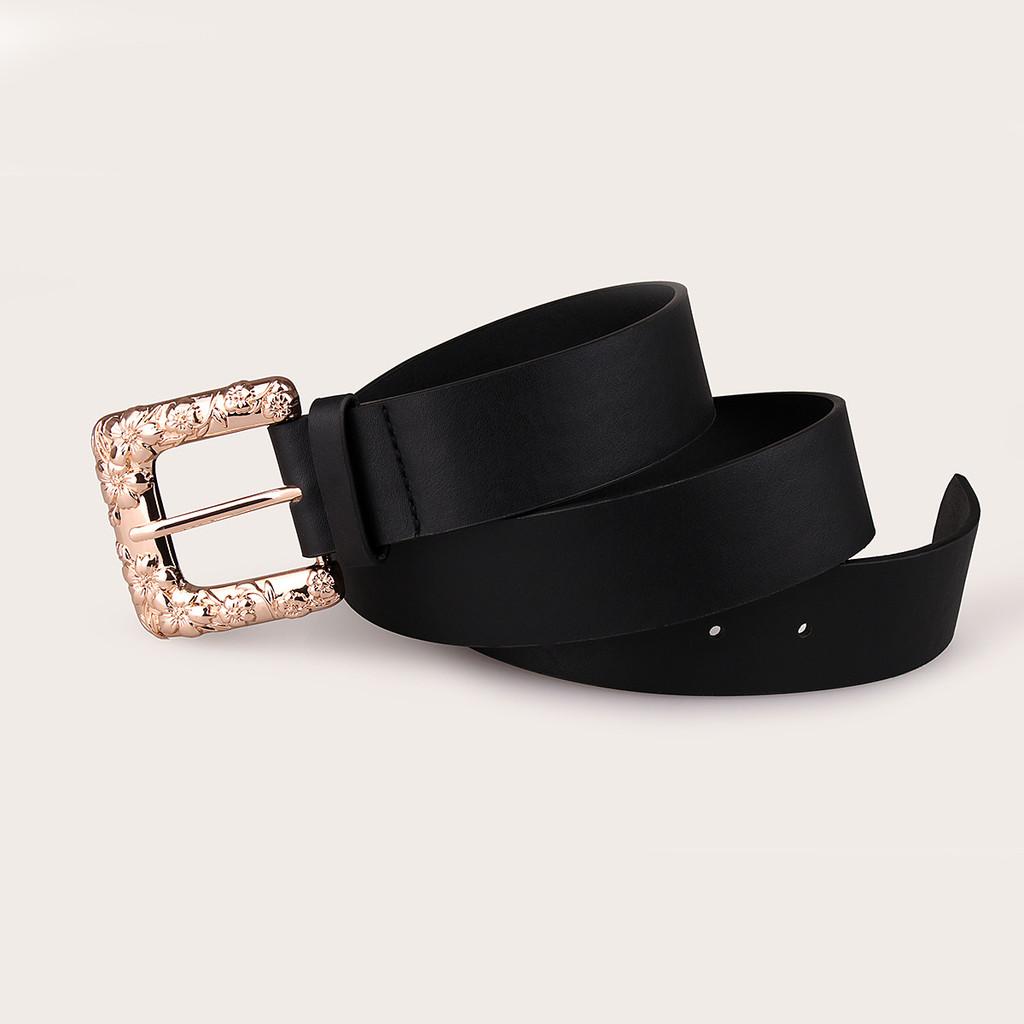 Art Nouveau Belt With Oversized Buckle And Textured Pattern For Fashion Enthusiasts